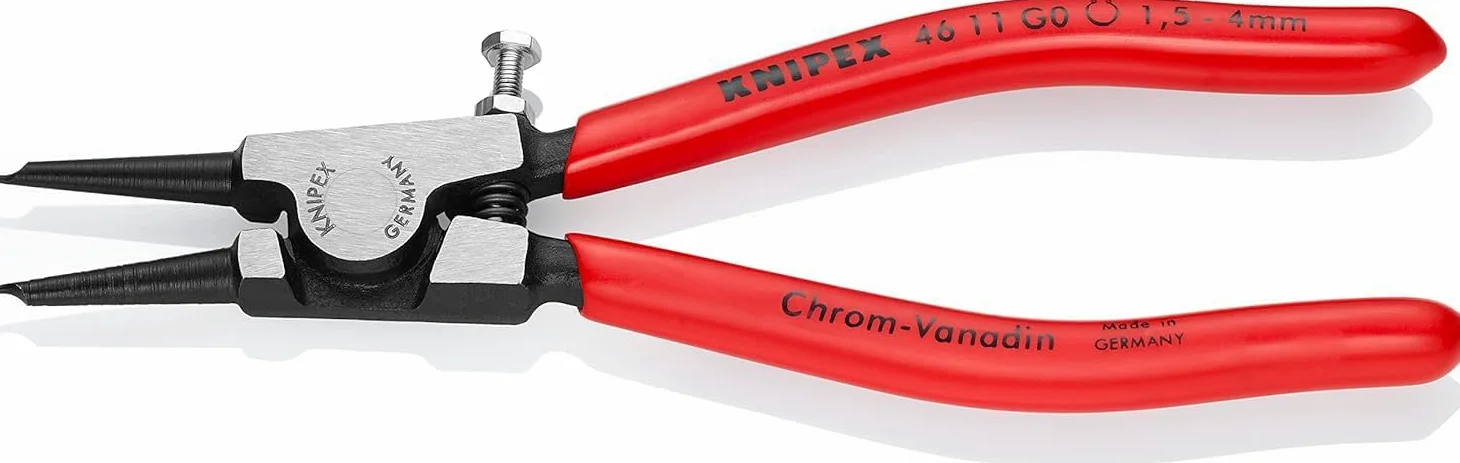 KNIPEX Szczypce do pierścieni osadczych sprężynujących do montażu pierścieni na wałkach z tworzywa sztucznego, 46 11 G0