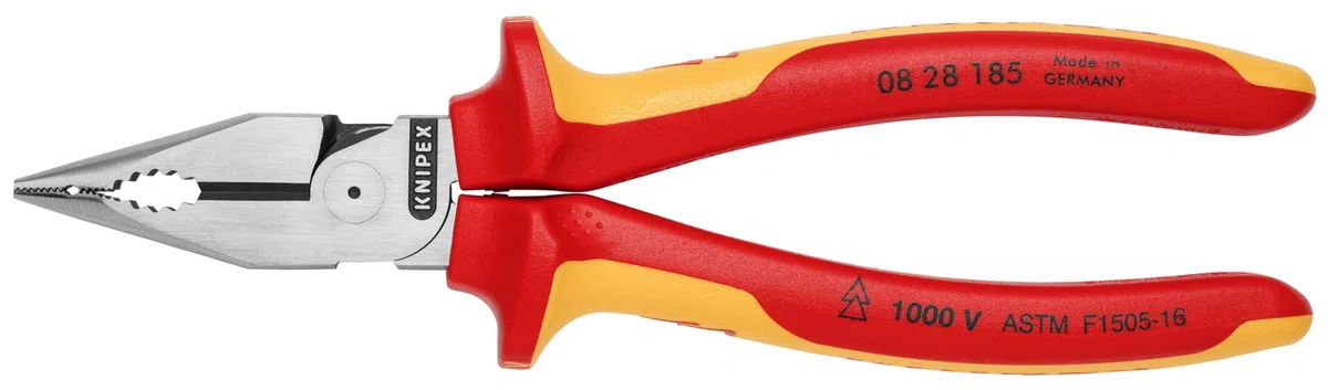 KNIPEX Tools 08 28 185 US Kombinerki igłowo-nosowe - 1000 V izolowane, 7-1/2"