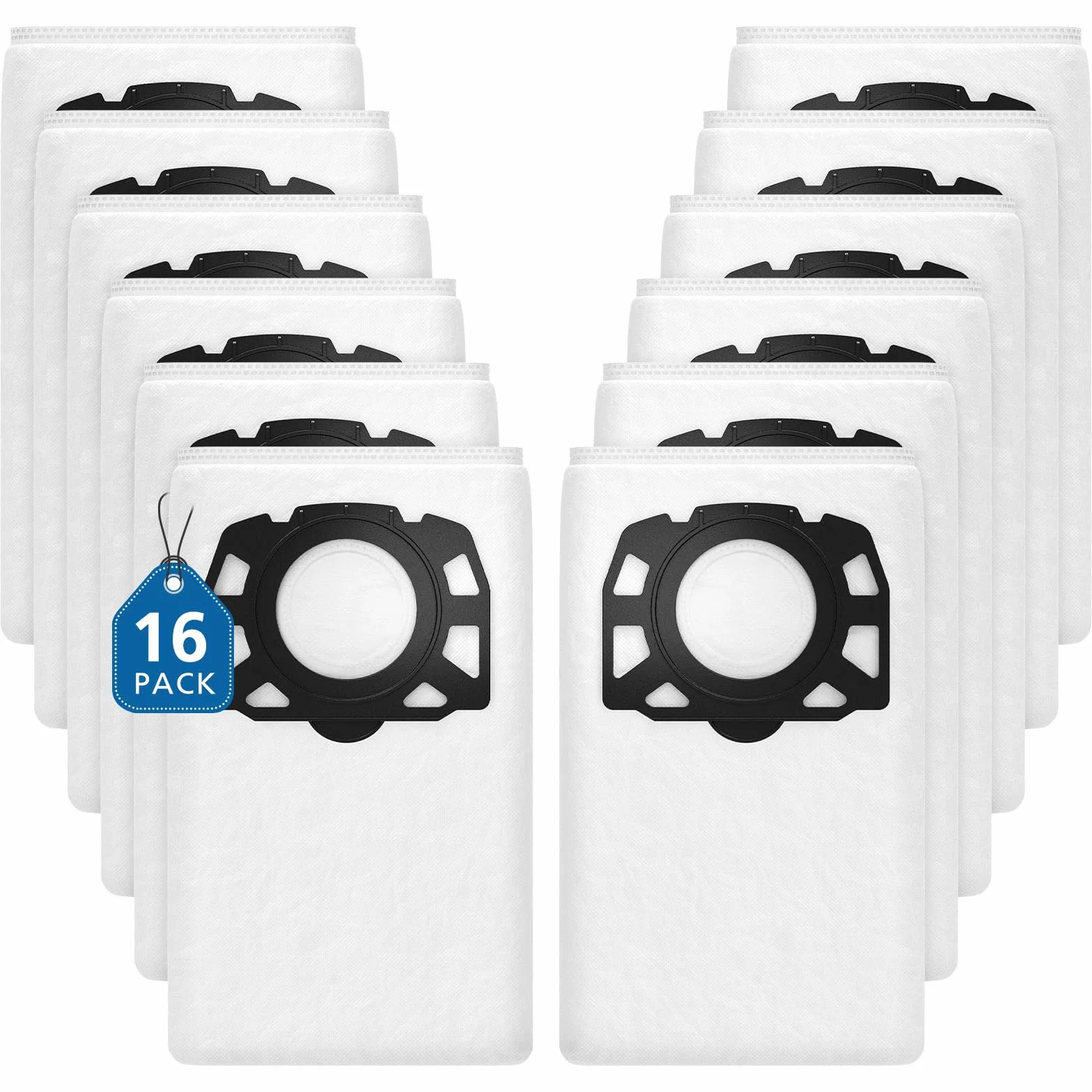 16 sztuk KFI 357 worków do odkurzacza Kärcher WD2Plus/WD3/KWD1 /KWD2/KWD3/MV3/WD3.200-WD3.800M/SE4001/SE4002