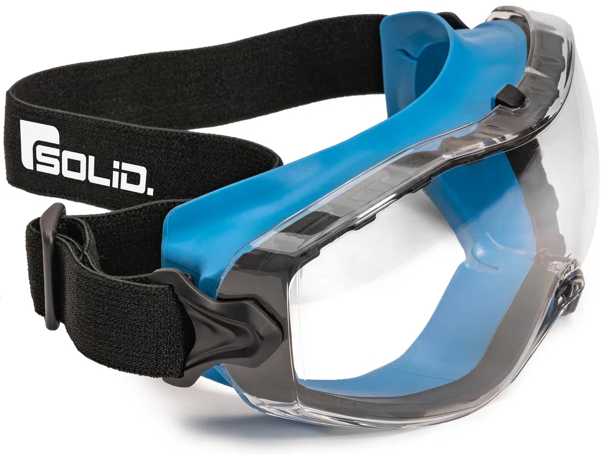 SolidWork Idealnie dopasowane okulary ochronne, pyłoszczelne, uniwersalne dopasowanie – odpowiednie dla osób noszących okulary