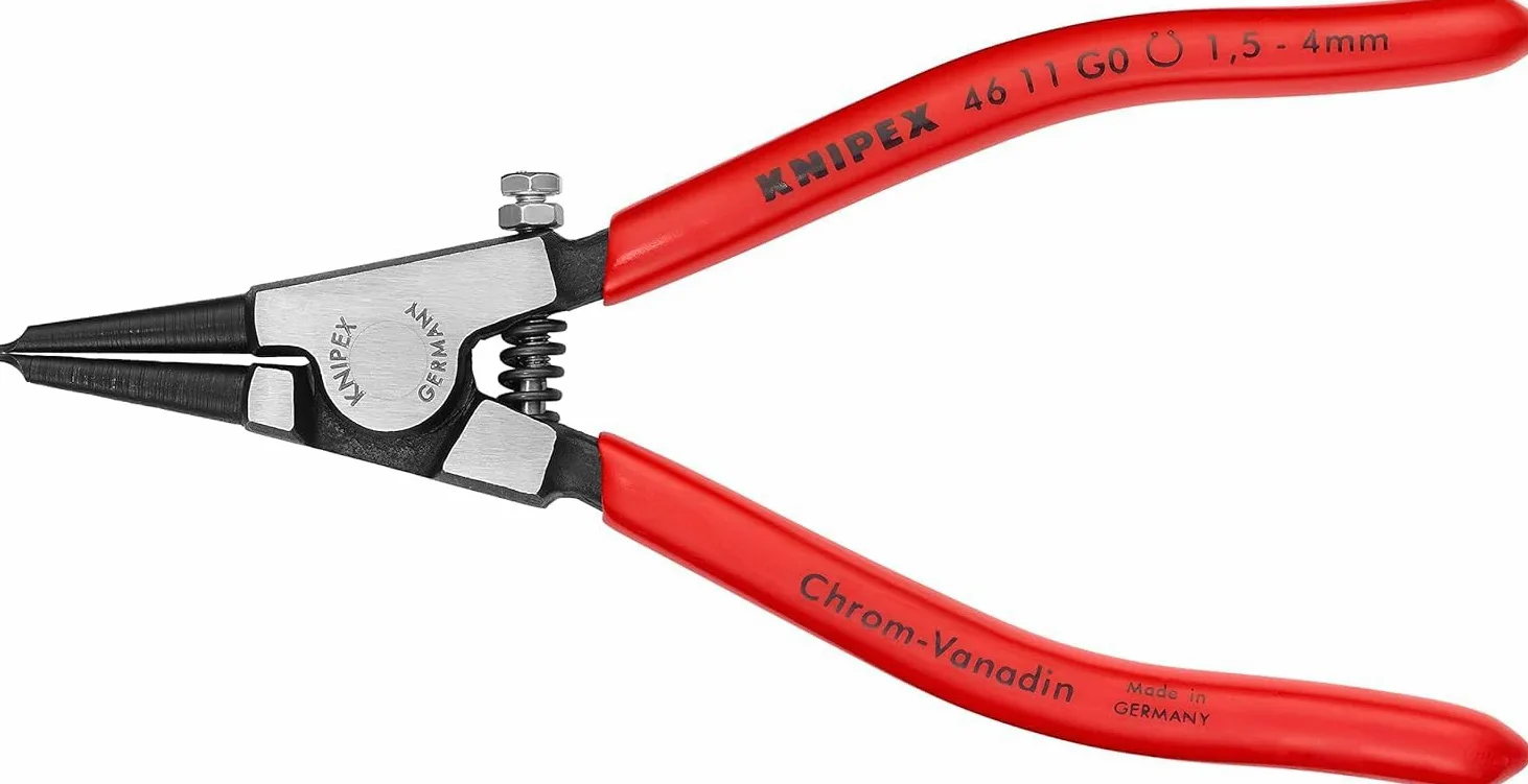KNIPEX Szczypce do pierścieni osadczych sprężynujących do montażu pierścieni na wałkach z tworzywa sztucznego, 46 11 G0