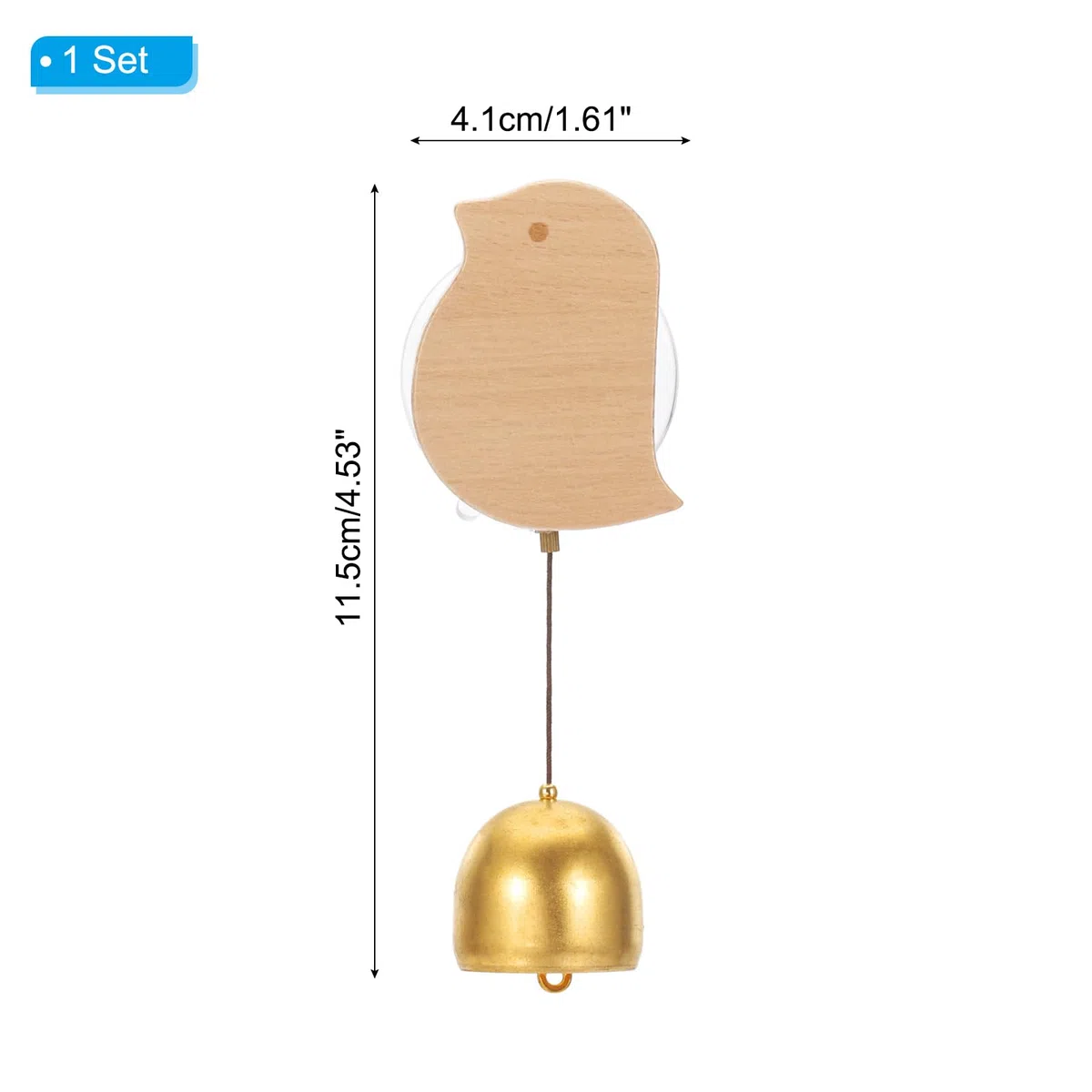 PATIKIL Dzwonek sklepowy, drewniany dzwonek do drzwi, wiszący dzwonek do drzwi, dzwoneczki, zwierzęcy, metalowy dzwonek do drzwi z przyssawką, do otwierania drzwi biznesowych podczas wchodzenia do