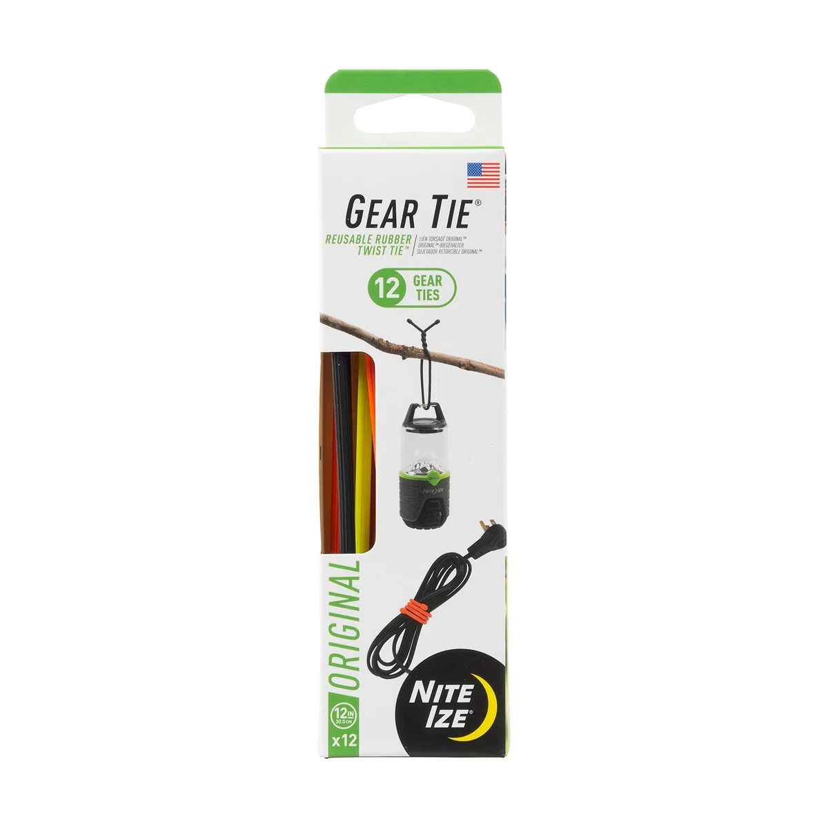Nite-ize Gear Tie Propack, GTPP12-A1-R8, Assorted, 12 cali
