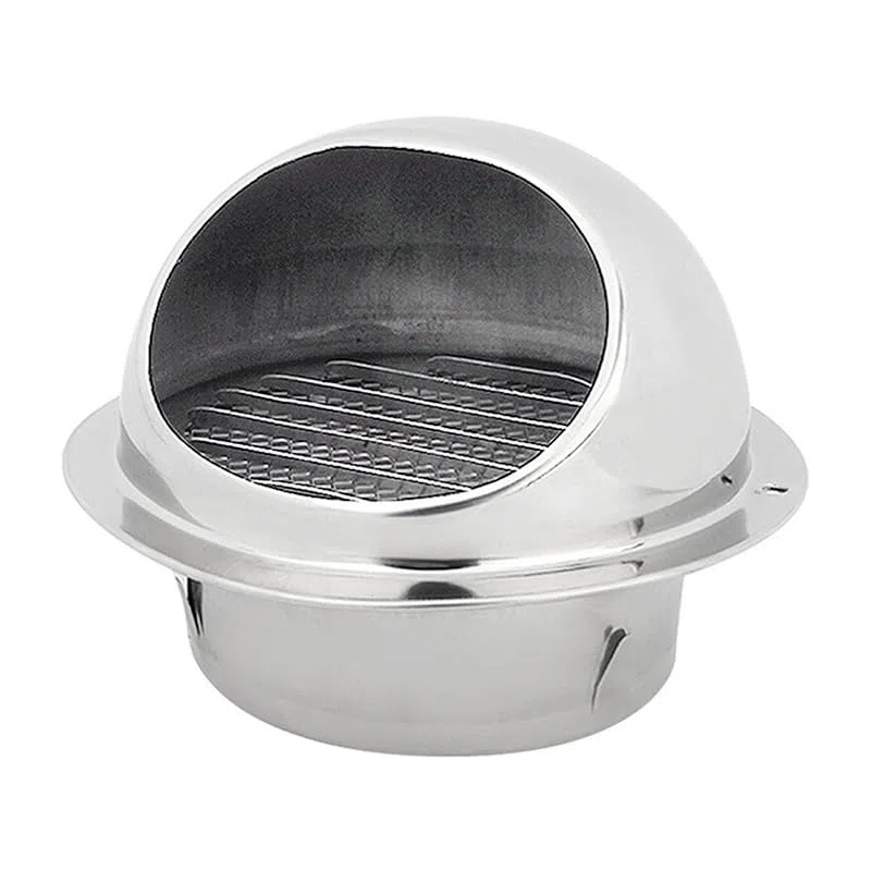Stal Nierdzewna Wentylacja Wydechowa Kratka Wydechowa Ściana Powietrze Powietrzne, Kratka Przewód Pokrywa Ogrzewanie Ogrzewanie Wodoodporne Vents Cap(Thickening 60mm)