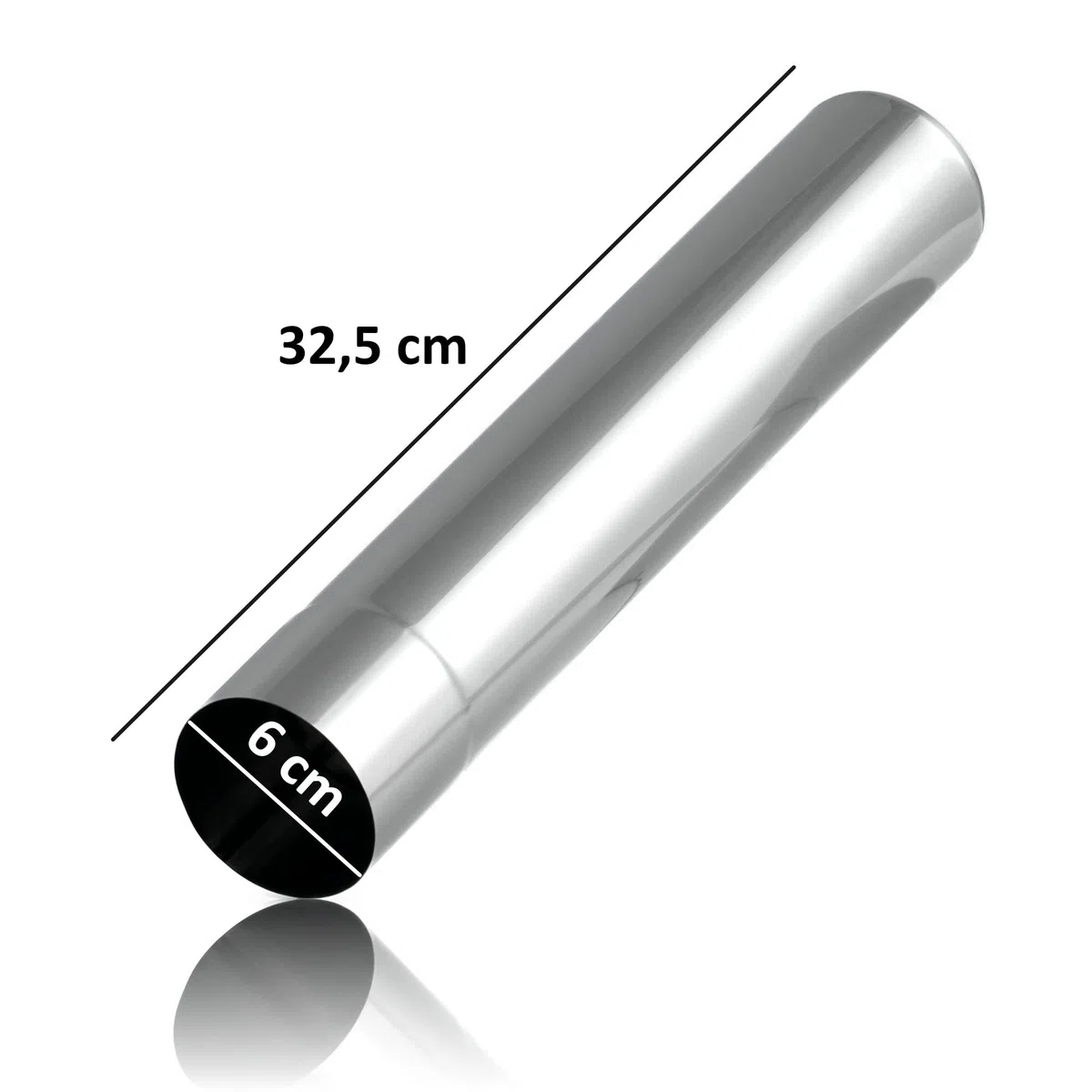 CampFeuer Rura piecowa ze stali nierdzewnej, 1 sztuka, Ø 6 cm, rura kominowa, rura piecowa, długość 32,5 cm, przedłużenie rury kominowej, rury kominowej, rury spalinowej, pieca, komina ze stali