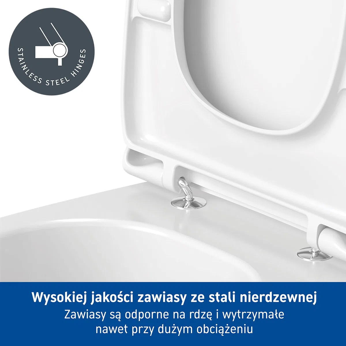 Duravit Deska sedesowa Starck 3, Deski sedesowe z duroplastu, pokrywa toalety z zawiasami ze stali nierdzewnej, biały
