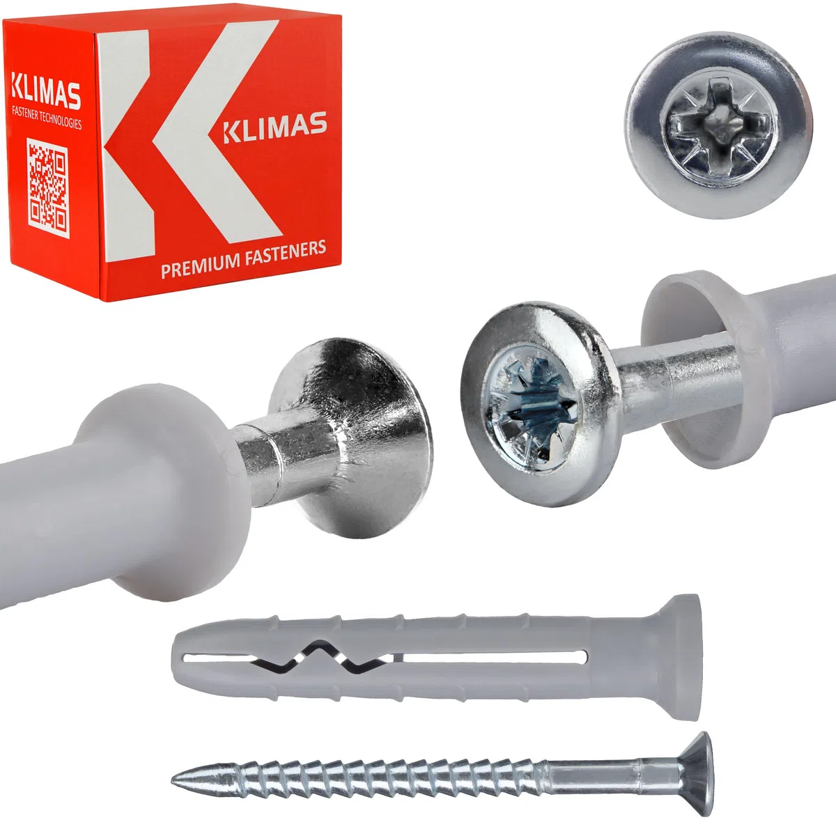 KLIMAS 50 x wysokiej jakości kołków do ramy / kołek do gwoździ 10 x 160 mm z ocynkowaną stalą krzyżową śruba z gwoździ renomowanej europejskiej produkcji - nie jest to tania produkcja z Chin