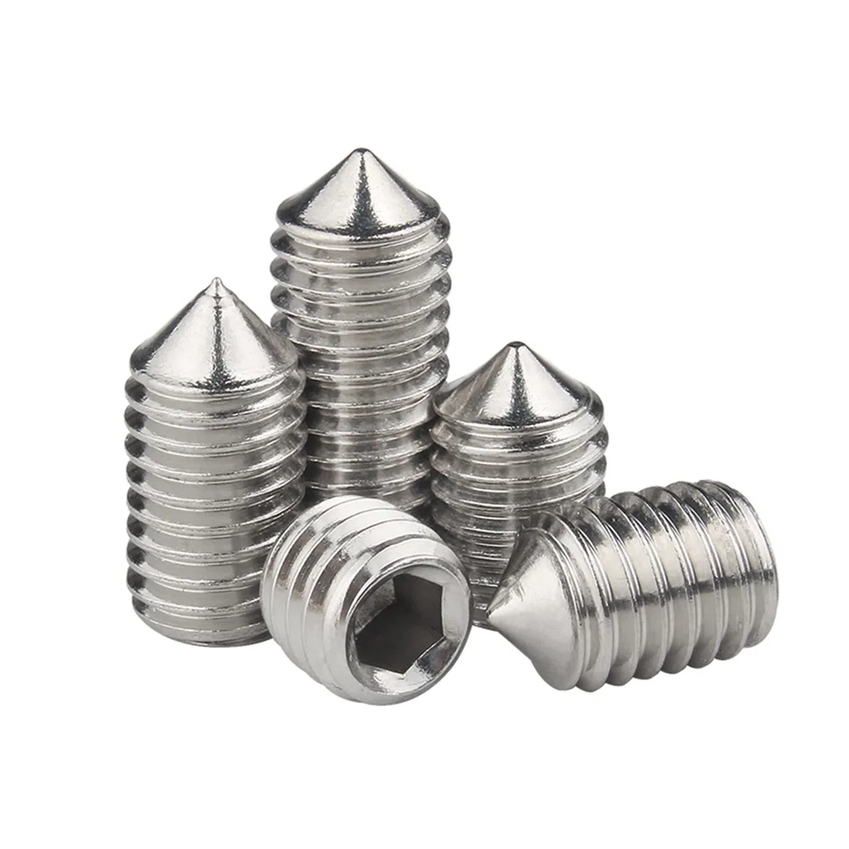 M6 x 16mm 20 Pcs Stożek Punkt Śruby dociskowe Stal nierdzewna 304 Gniazdo sześciokątne Wkręty Szpiczasta końcówka Allen Pokrętło