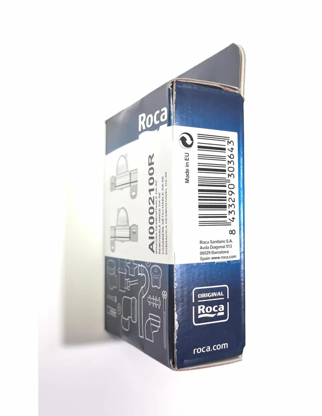 Roca Senso Zawiasy, Srebrny, 12,5 x 7,6 x 32,8 cm