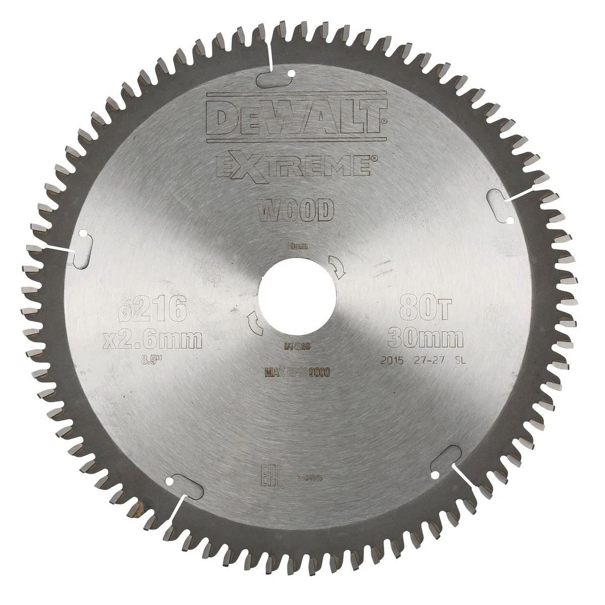 DeWalt Brzeszczot do piły tarczowej 216 x 30 x 80t, DT4286-QZ