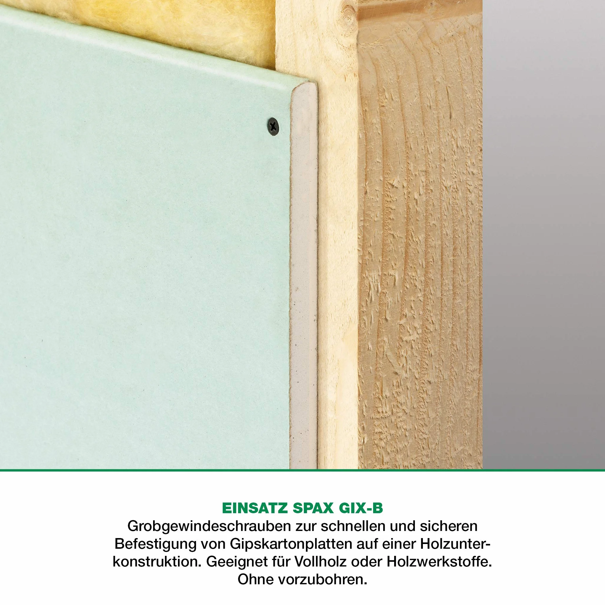 SPAX GIX-B Wkręty do szybkiego montażu 3,9 x 35 mm, gwint gruboziarnisty, 1000 sztuk, łeb trąbki, z rowkiem krzyżowym H2, śruby do suchej zabudowy do drewnianych podkonstrukcji – 1891170390355