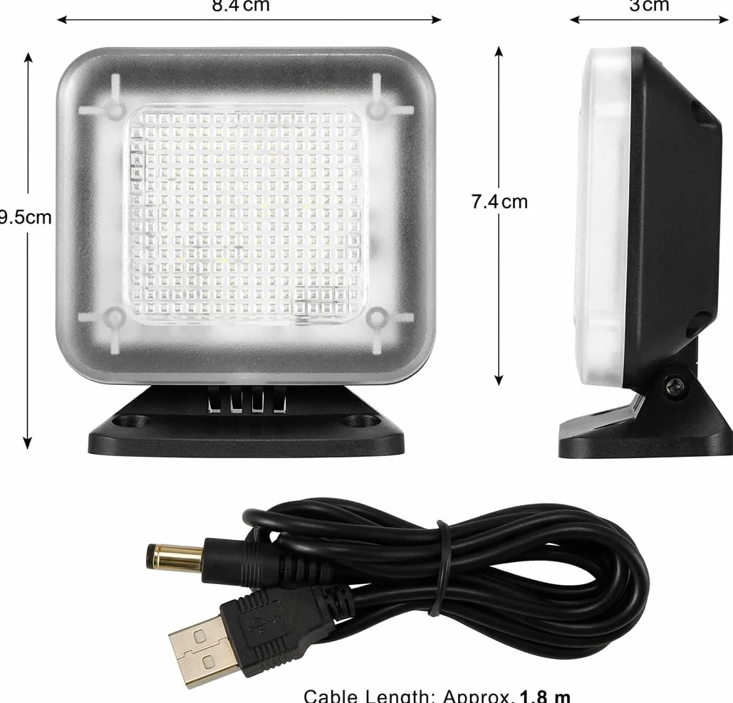 O&W Security Symulator TV FT-1 – światło LED ze zmianą koloru/jasności, port USB, tylko 2 W, bez baterii, atrapa antywłamaniowa do domu, na urlop i do mieszkania
