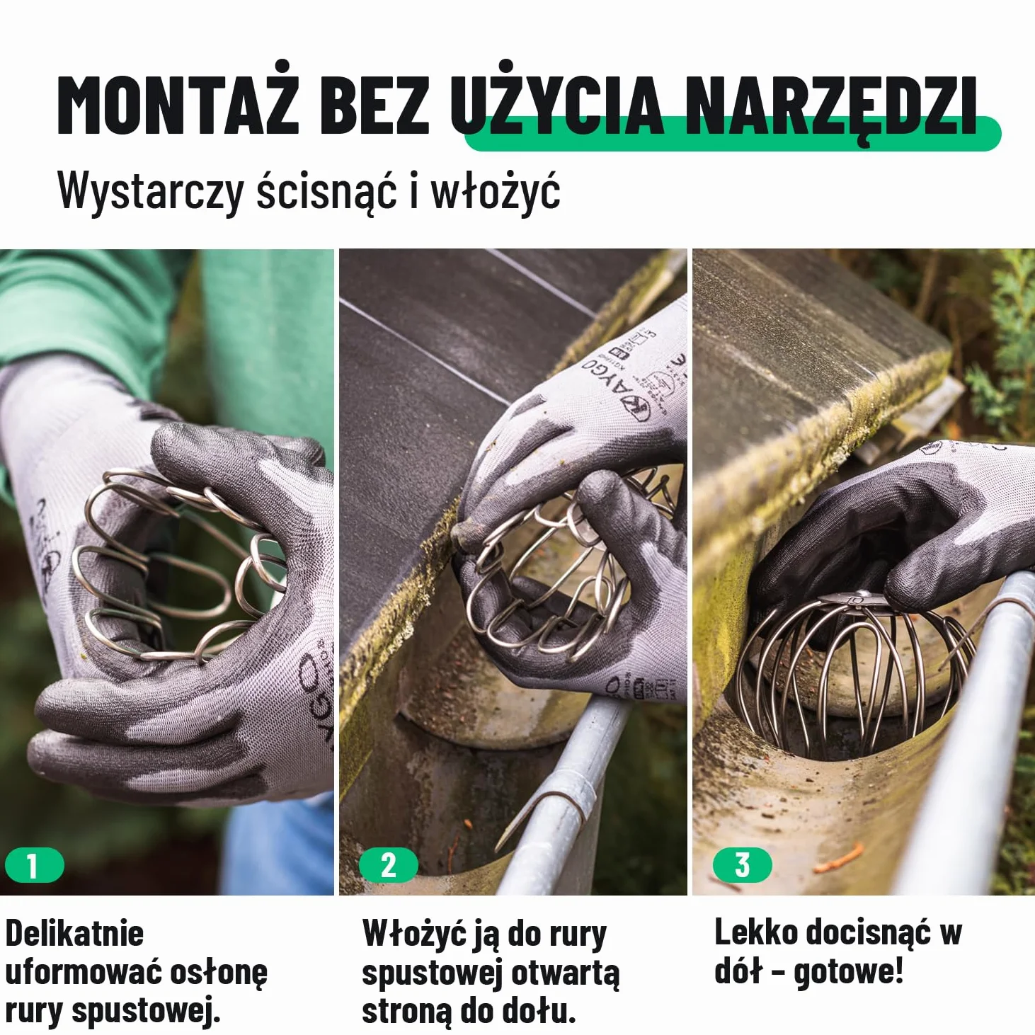 greate rynny dachowe, ochrona przed liśćmi, stal nierdzewna, regulowana od 87 do 100 mm, ochrona rury spustowej jako rynna deszczowa, ochrona liści, rura spustowa