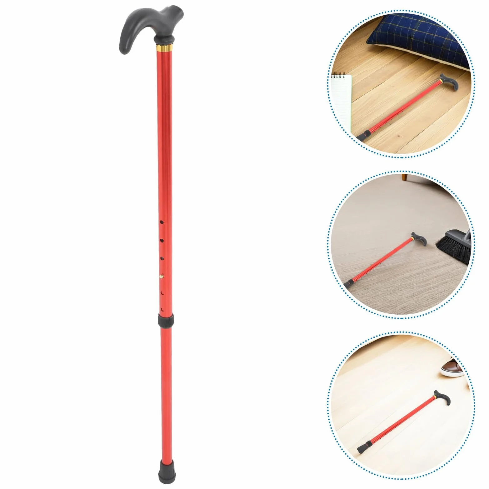 Hemobllo 2 Szt. Szt Regulowane Aluminiowe Laski Składane dla Seniorów Lekka Wytrzymała Antypoślizgowa Laska Teleskopowa z Ergonomiczną Rączką Idealna Do Chodzenia i Turystyki dla Kobiet i
