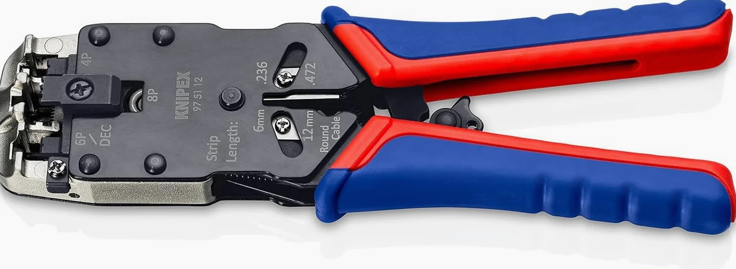 KNIPEX Szczypce do zagniatania wtyków telefonicznych typu Western z osłonkami wielokomponentowymi 200 mm, 97 51 12