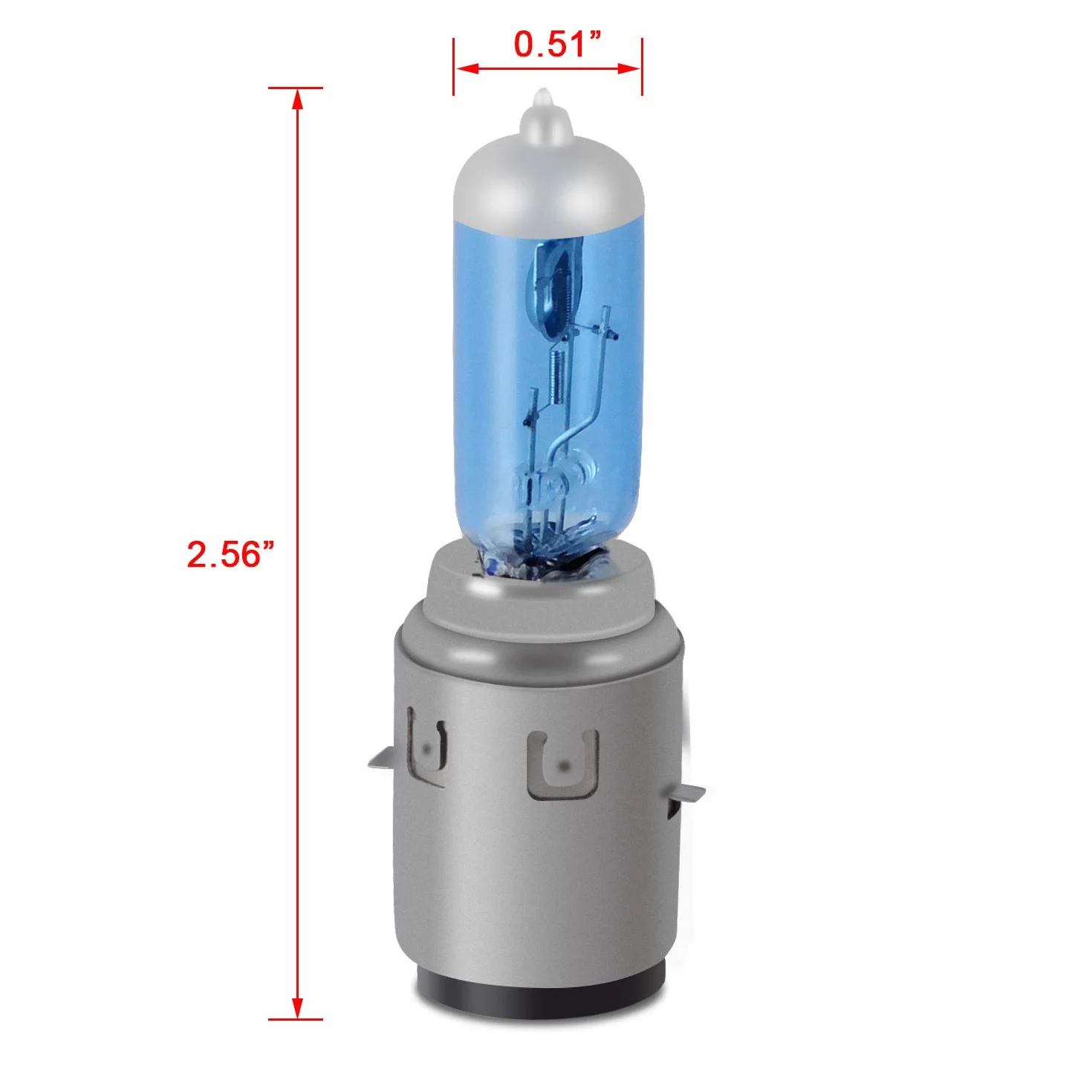 DZG - S2 / Ba20d Żarówki halogenowe - 12V 35 / 35W Super białe żarówki reflektorów 5500K Motocyklowa żarówka Hi Lo, 2 sztuki