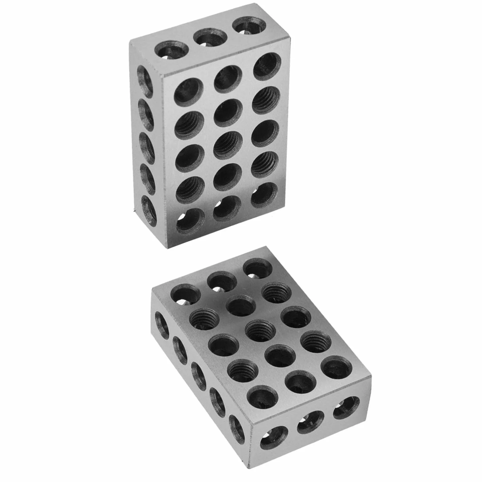 2 kawałki. Bloki mocujące z 23 otworami Frezowanie równoległego bloku mocującego 25x50x75mm