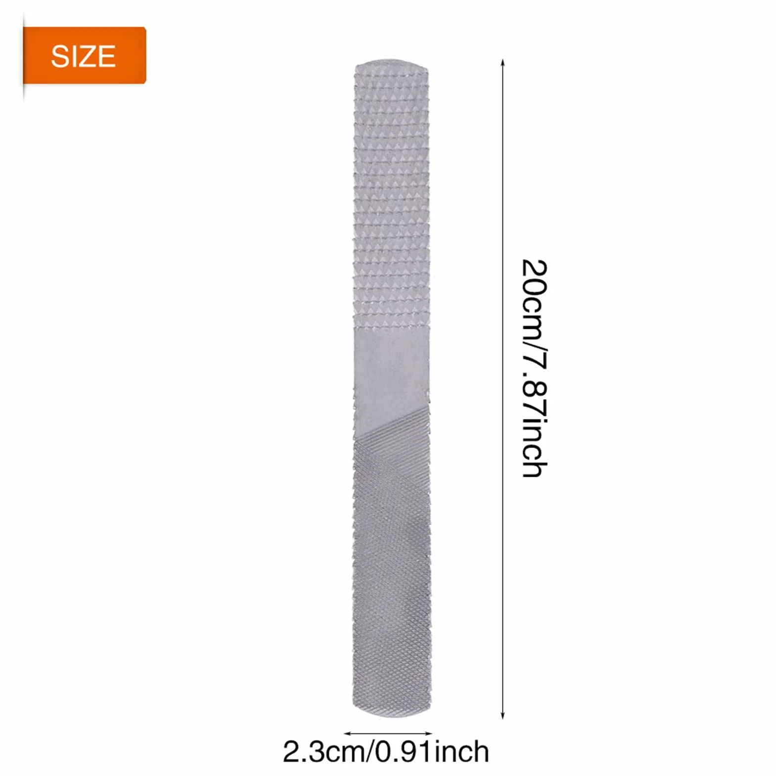 4 w 1 8 Cali/200 Mm Wielofunkcyjny Stalowy Płaski Pilnik z Tarnikiem, Półokrągły Stolarski Narzędzie Ręczne do Obróbki Drewna do Drewna Metal Plastik (8 Cali/200 Mm)