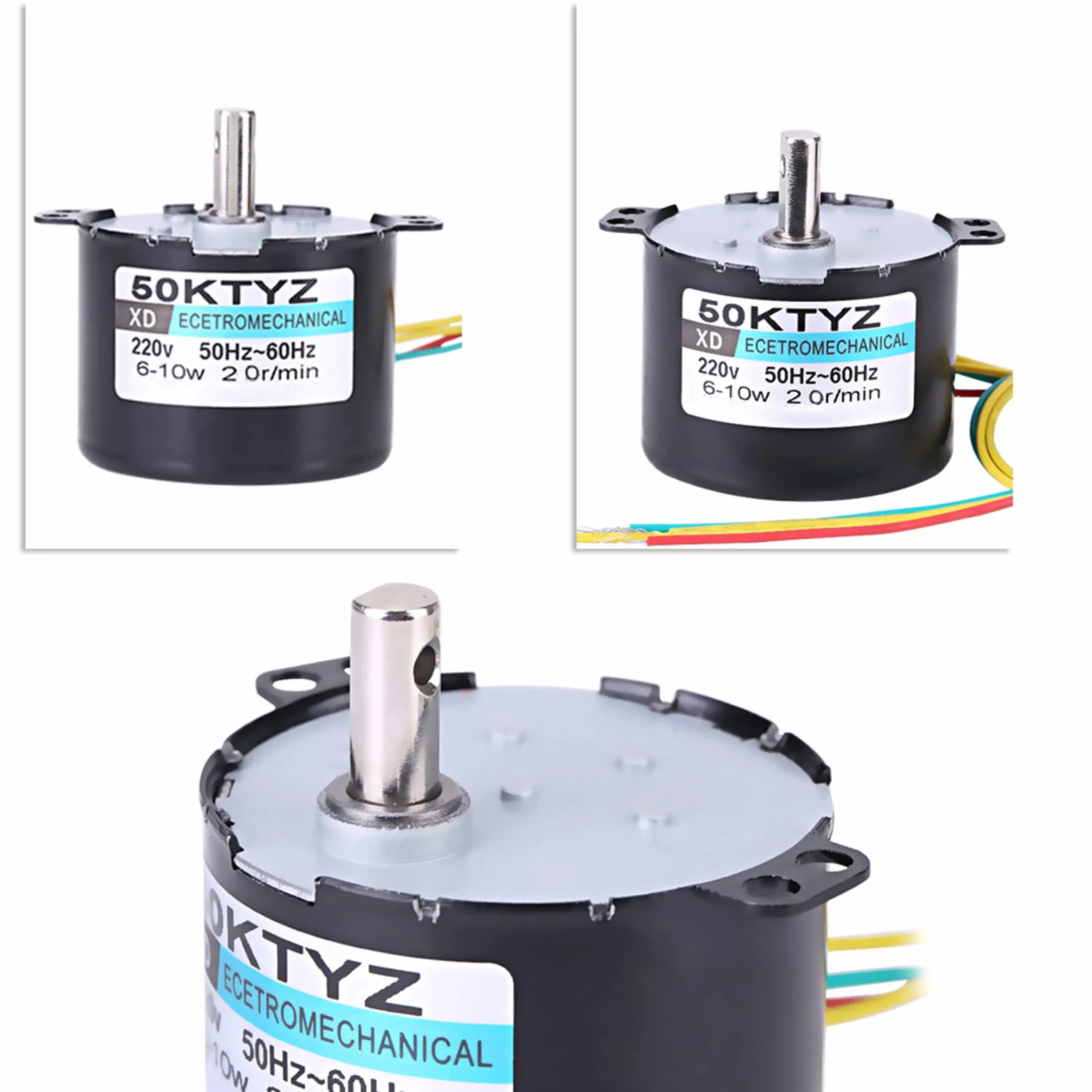 Wechselstrommotoren Dauermagnet-Synchronmotor CW/CCW XD-50KTYZ-Wechselstrom 220V für DIY-Generator(20 U/min)
