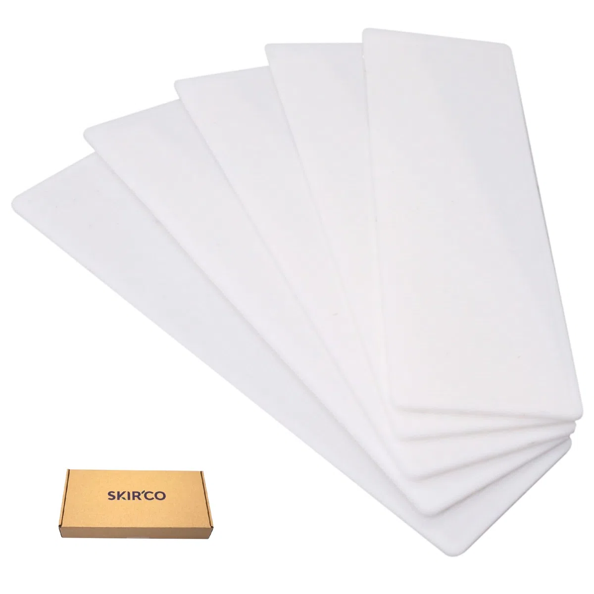 SKIR'CO (50 szt.) Plastikowe podkładki płaskie 1 mm, podkładki przyszybowe 40 x 100 mm, podkładki dystansowe do ram, podkładki do ram drzwi i okien