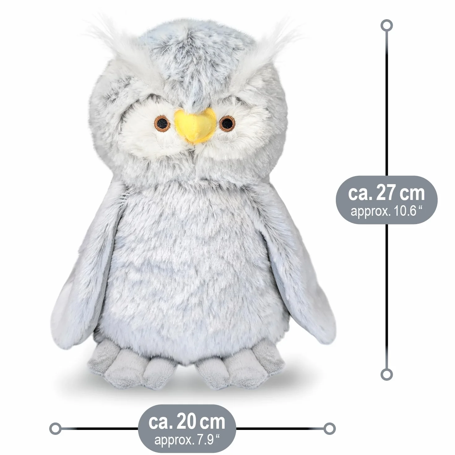 COM-FOUR® odbojnik do drzwi - ciezki uchwyt do drzwi w uroczym ksztalcie sowy - odbojnik do okien idealny do przeciagów - funkcjonalne akcesorium do domu - klocek hamulcowy 1,4 kg (Uhu)